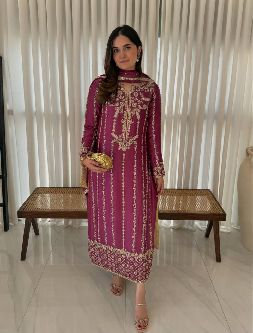 The Cinematic Plum Embroidered Suit